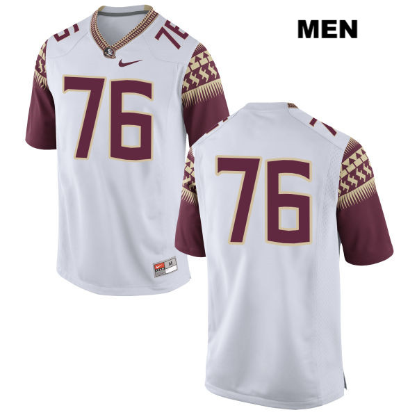 Men's NCAA Nike Florida State Seminoles #76 Rick Leonard College No Name White Stitched Authentic Football Jersey MTO0769FA